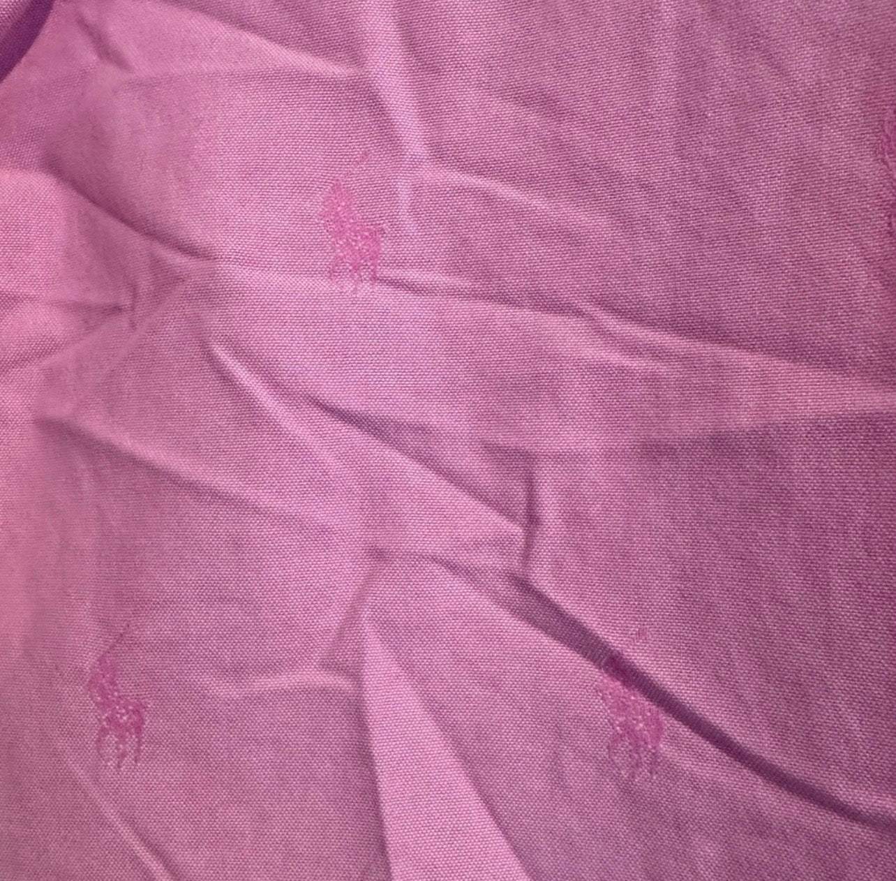 Camisa de botones Polo Ralph Lauren 🏇🏼 Oxford color rosado con diseño de logos en rosado Talla XL Entalle Regular