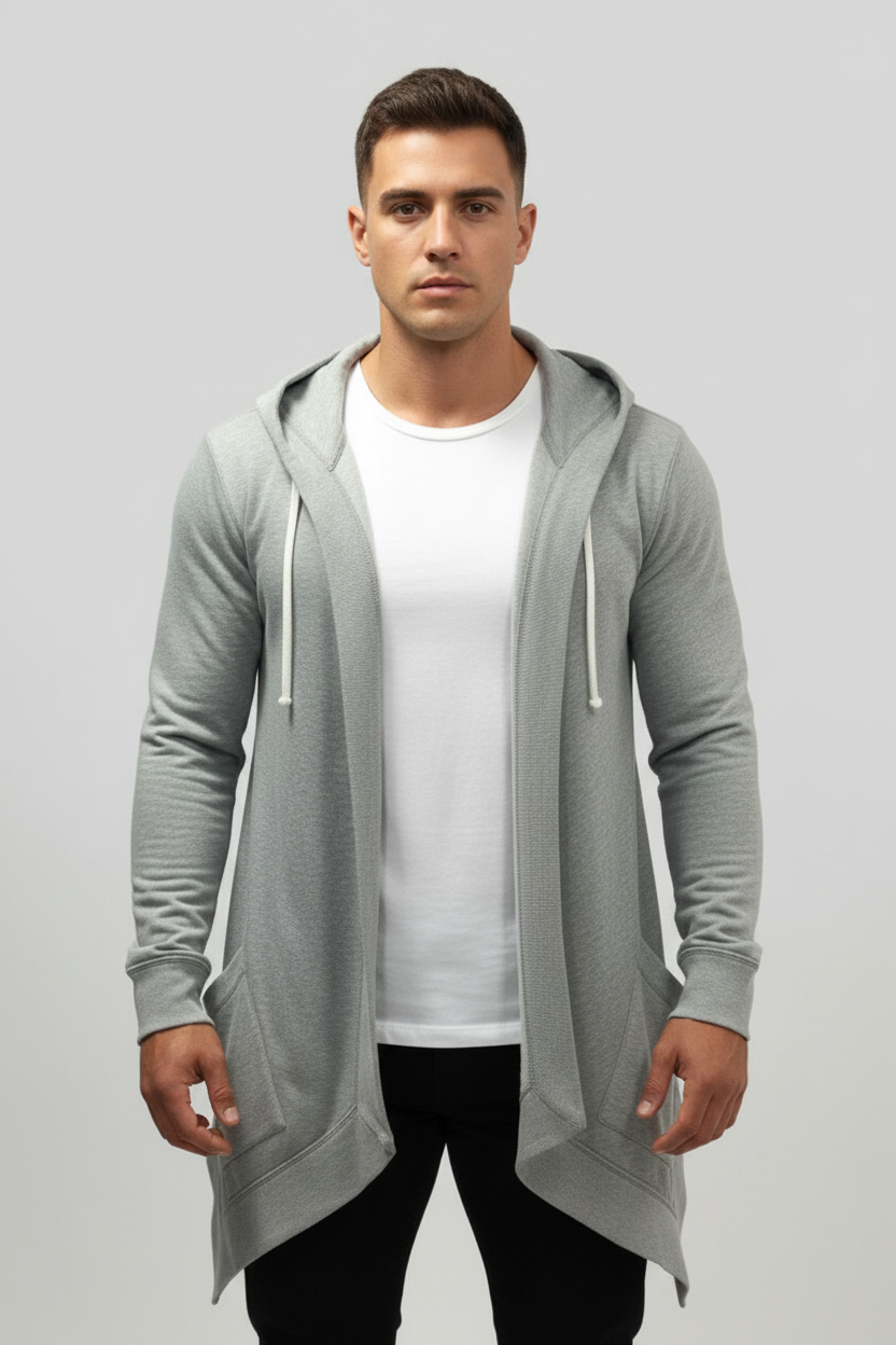 Hoodie abierto Polo Ralph Lauren 🏇🏼 con capucha en color gris Talla S