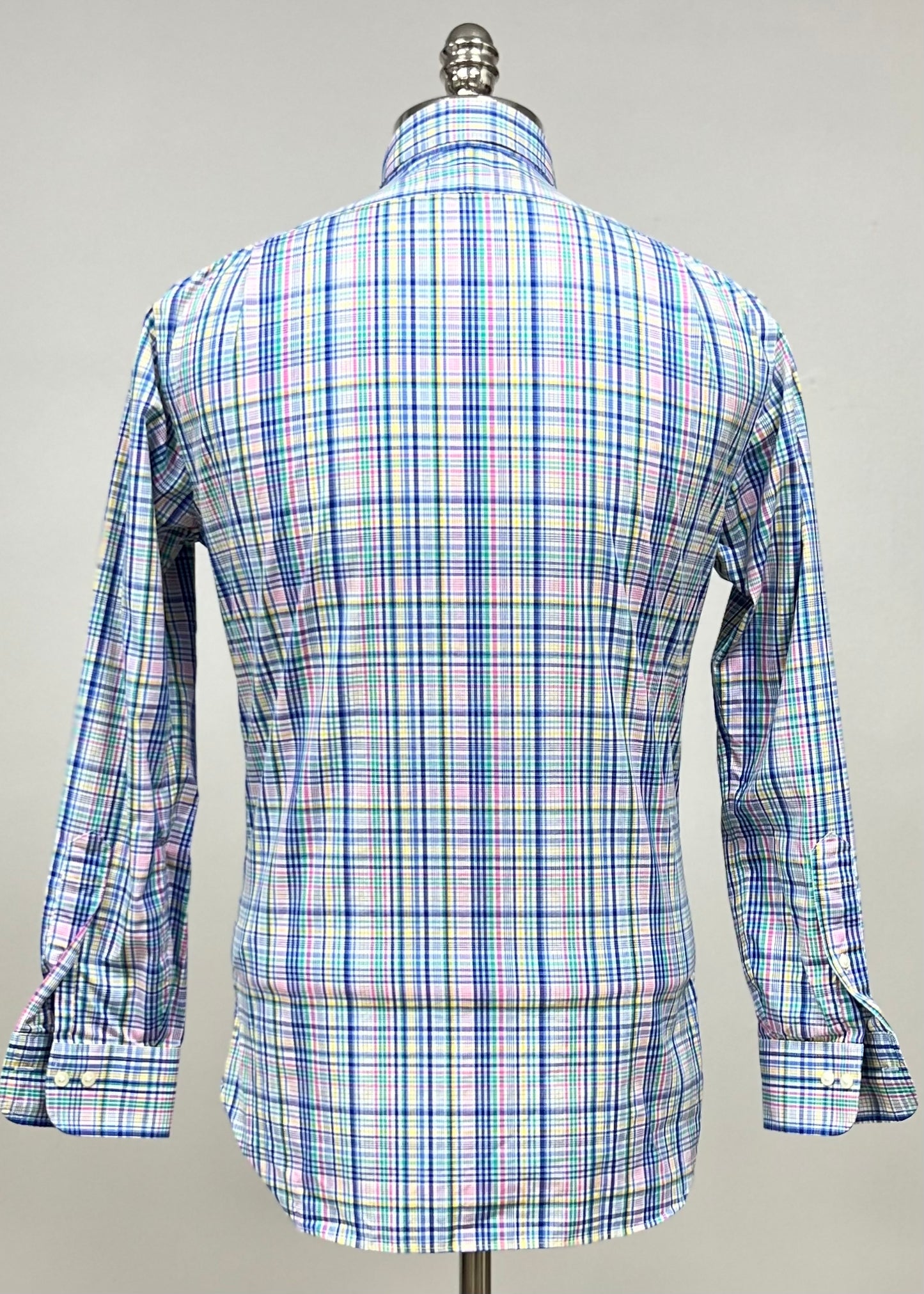 Camisa Polo Ralph Lauren 🏇🏼 con patron de cuadros tartan multicolor Talla M Entalle Slim Fit
