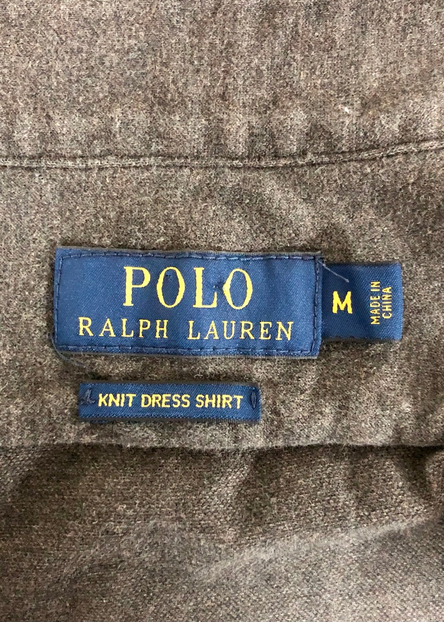 Camisa Polo Ralph Lauren 🏇🏼 Tela camiseta (Knit Oxford) en color gris oscuro Talla S Entalle Regular