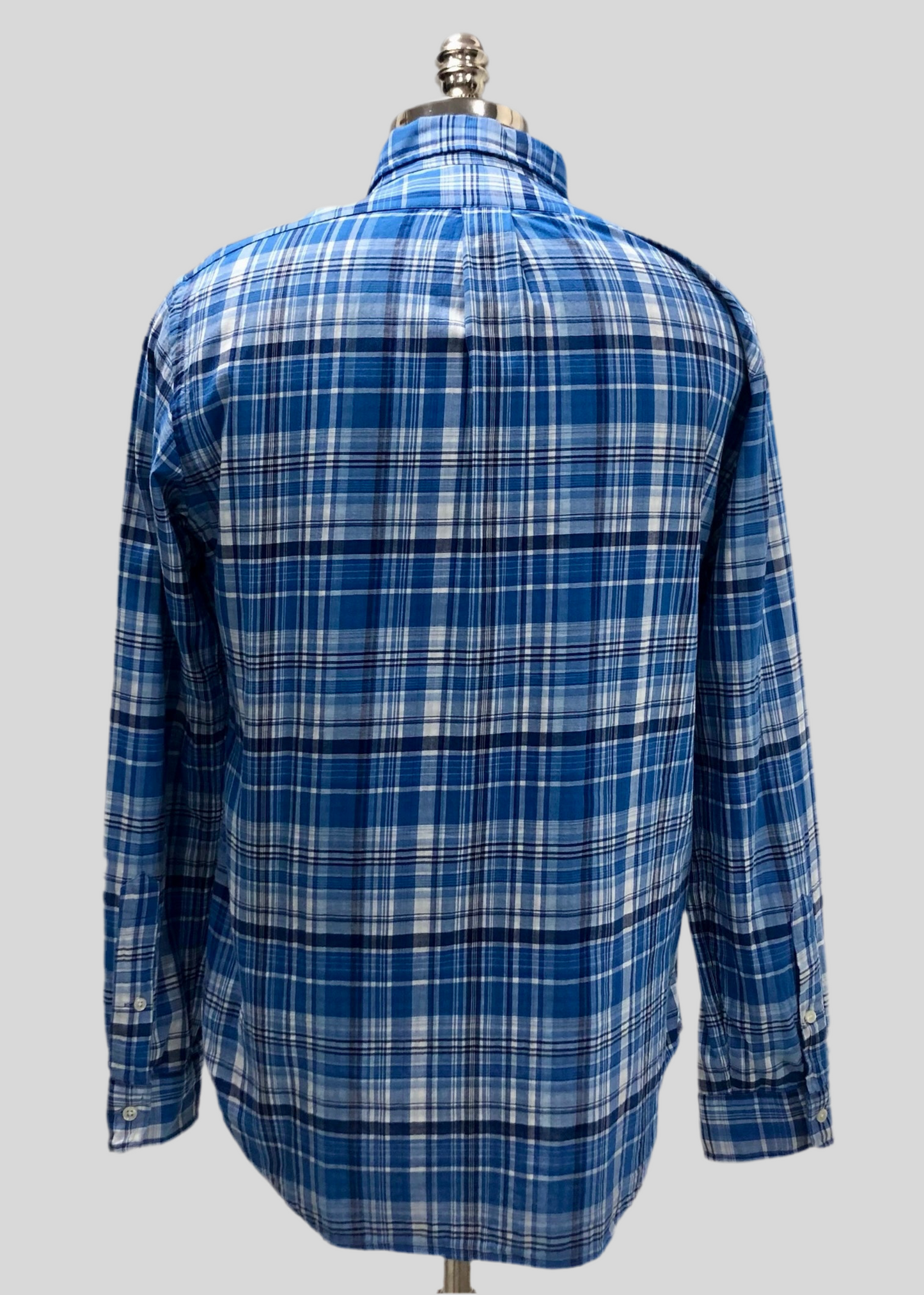 Camisa de botones Polo Ralph Lauren 🏇🏼 de cuadros celeste, azul y blanco Talla M Entalle Regular