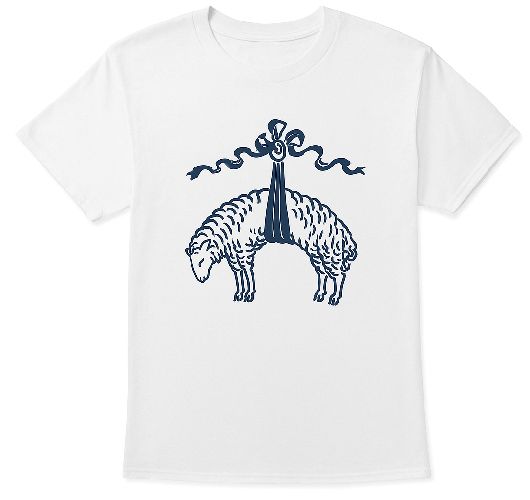 Camiseta cuello redondo Brooks Brothers 🐑 color blanco y logo en azul navy Talla XL