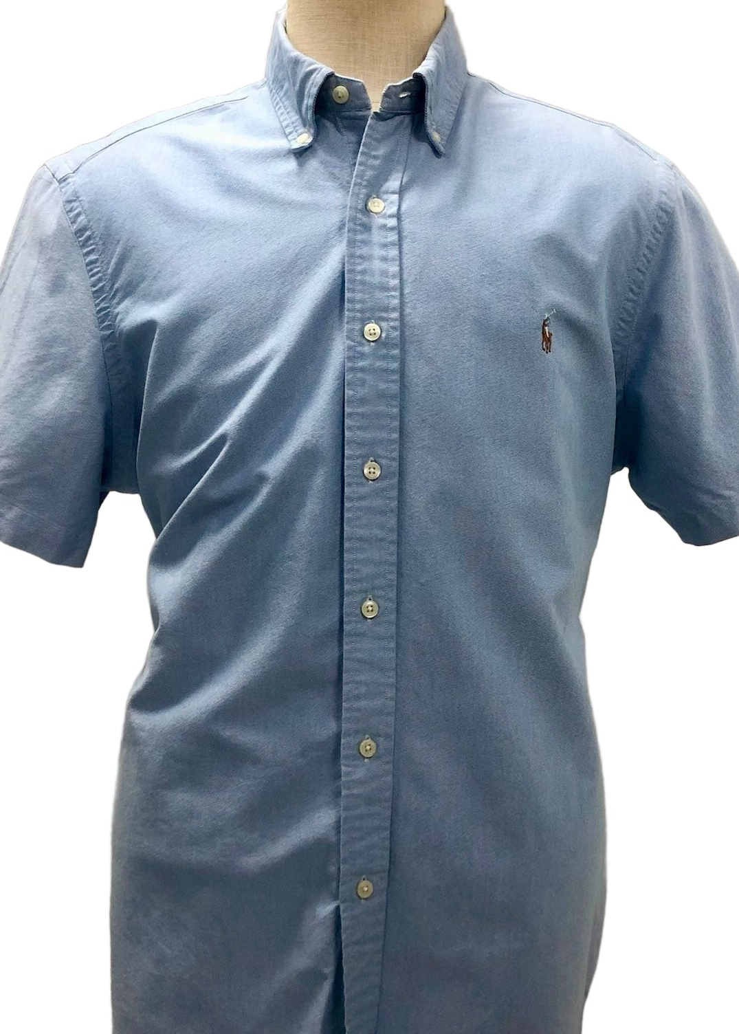 Camisa de botones Polo Ralph Lauren 🏇🏼 Oxford en color celeste Talla XL Entalle Clásico