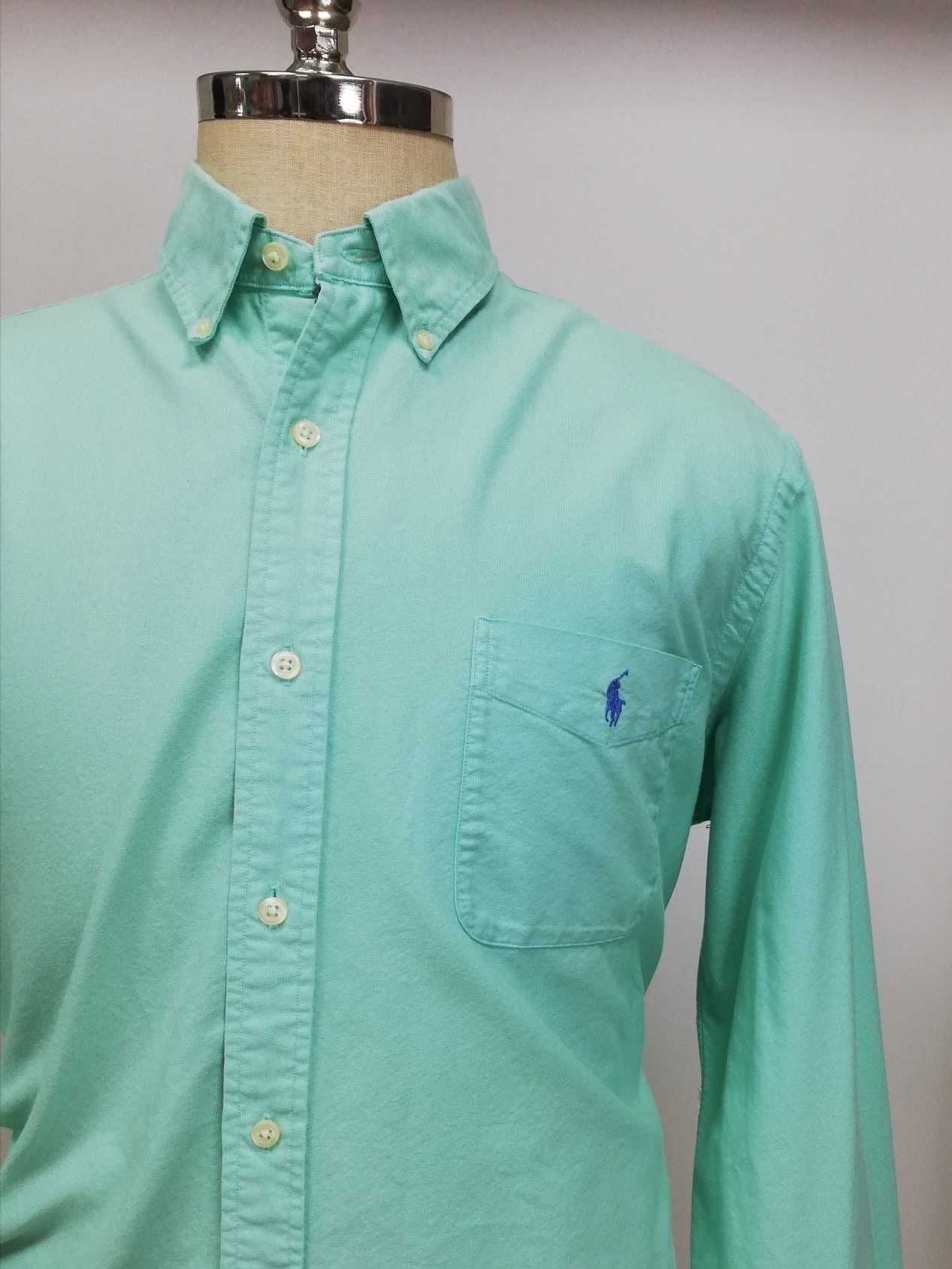 Camisa de botones Polo Ralph Lauren 🏇🏼 Oxford en color turquesa Talla XL Entalle Clásico (ver descripción)