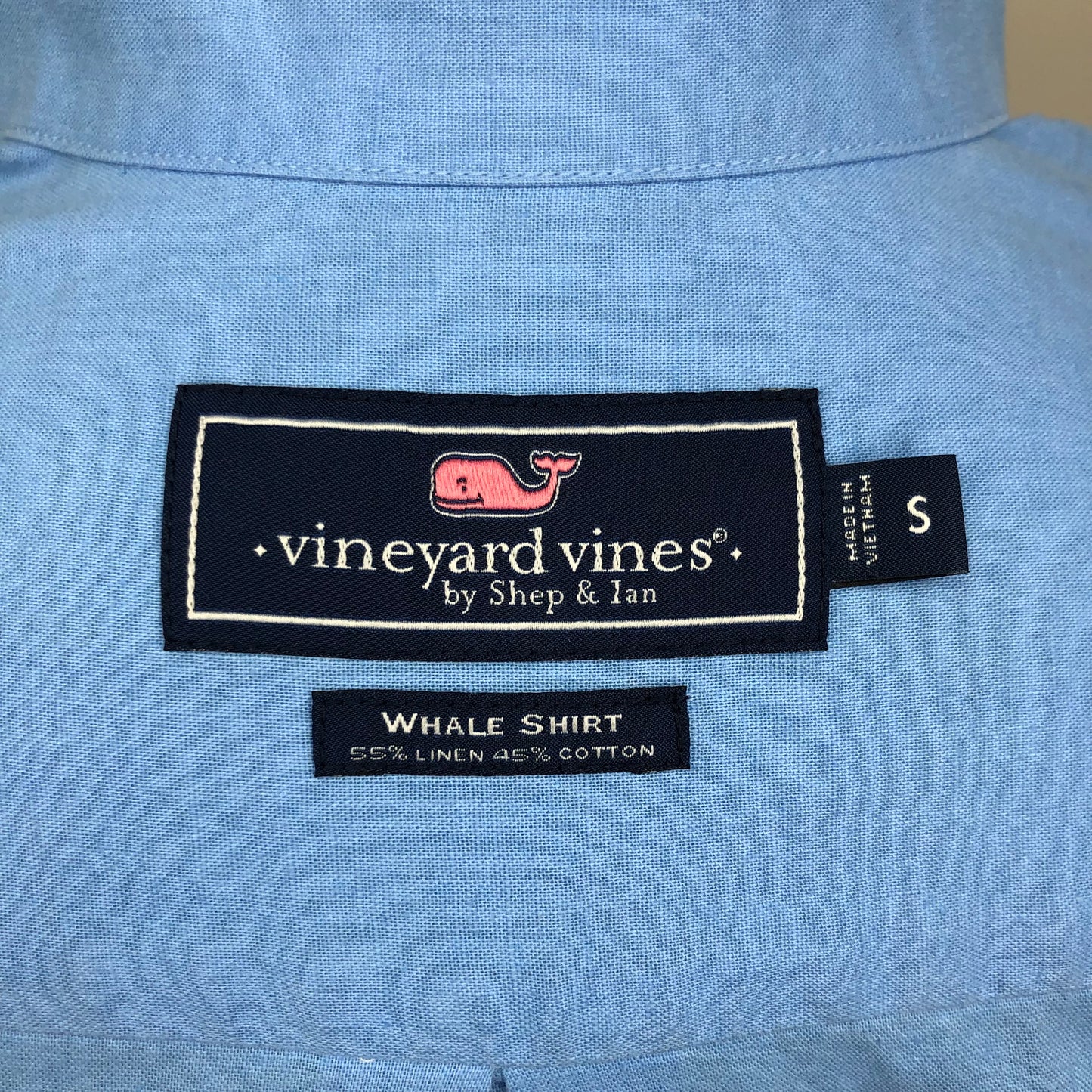 Camisa de botones Vineyard Vines 🐳  de lino color azul Talla S Entalle Regular