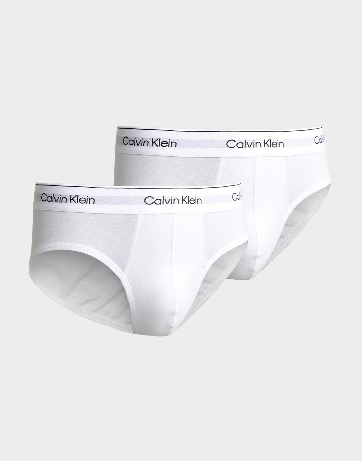 Paquete de 2 Calzoncillos a la cintura Calvin Klein - Tela algodón stretch en color blanco Talla S