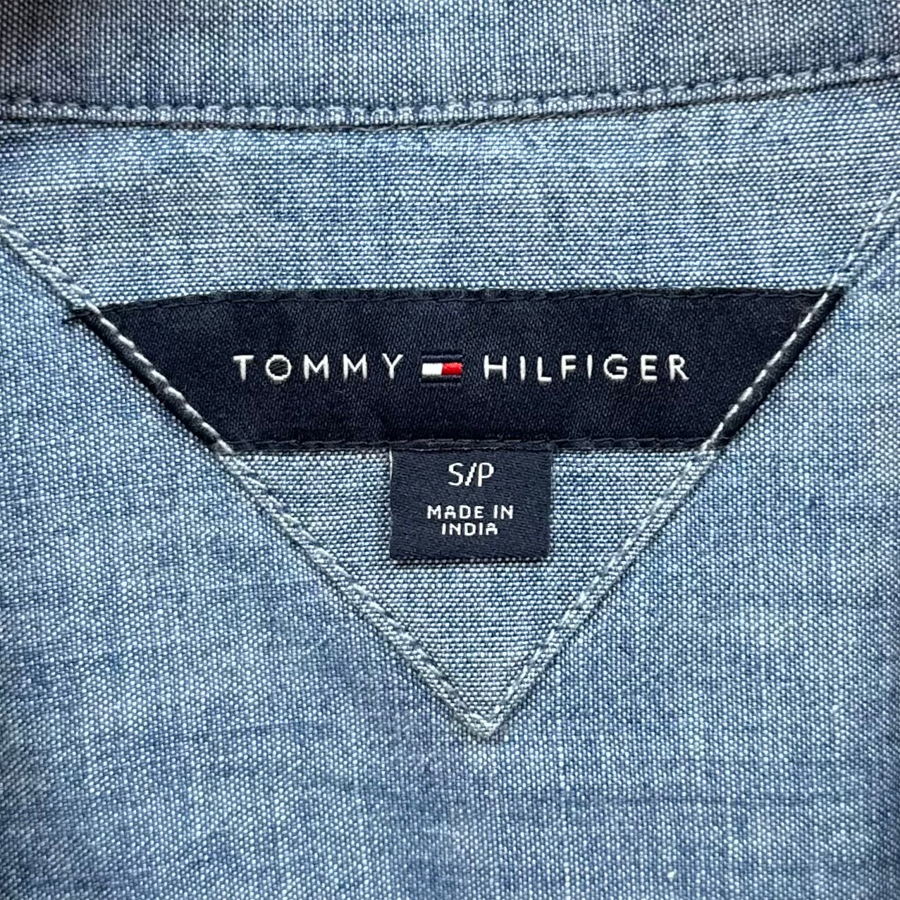 Camisa de mujer Tommy Hilfiger 🇺🇸 Tela de Jean azul Manga corta Talla S