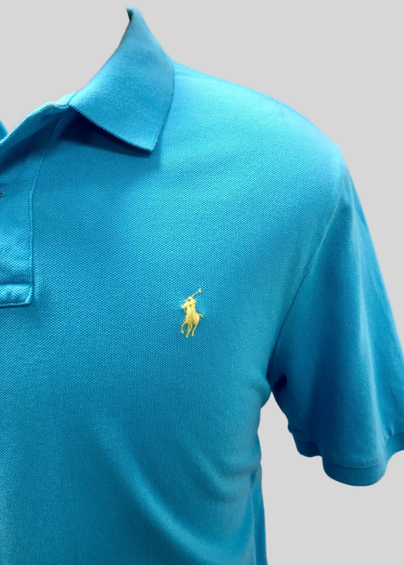 Camiseta Polo Ralph Lauren 🏇🏼color azul turquesa Talla XL Entalle Clásico