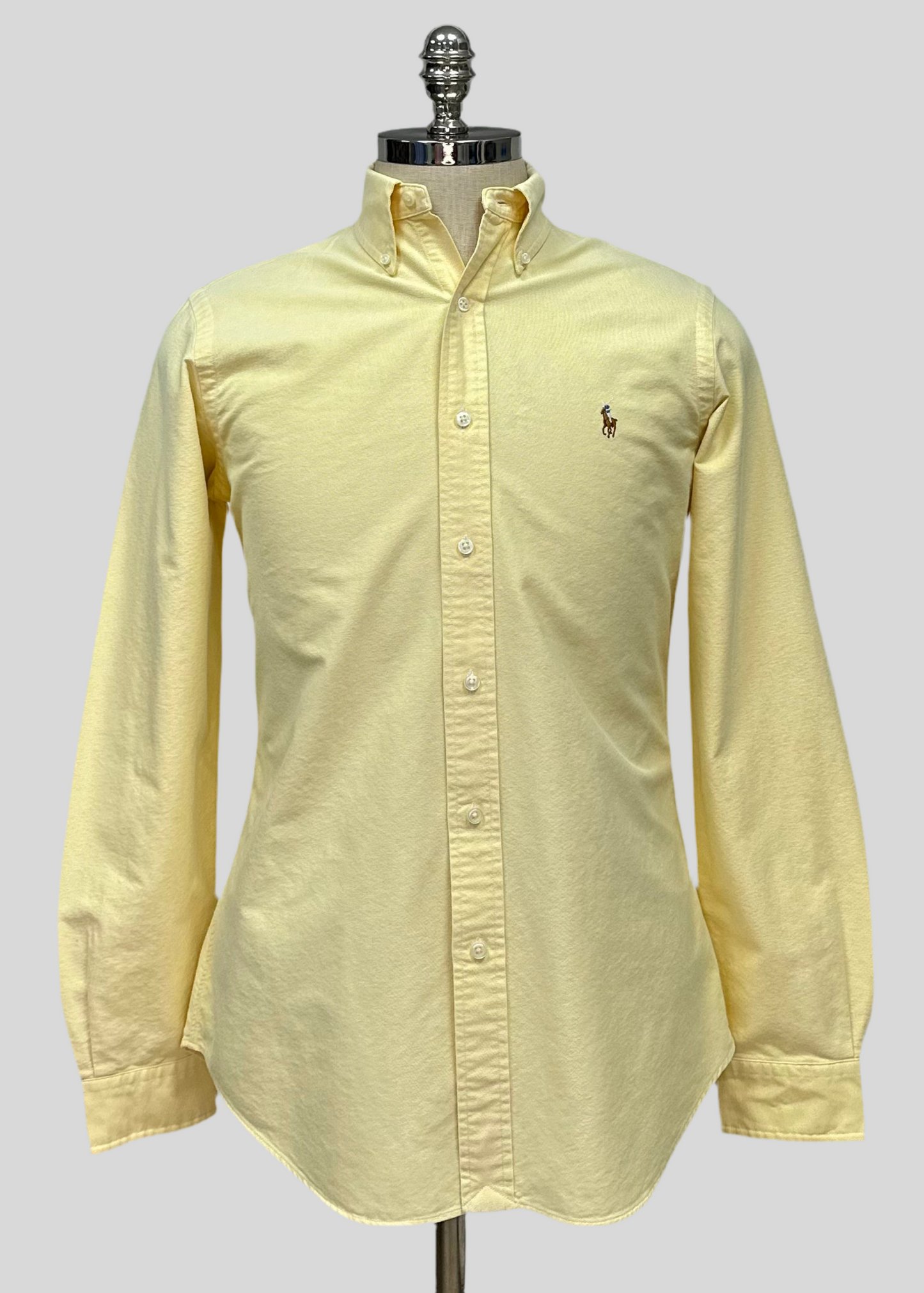 Camisa de botones Polo Ralph Lauren 🏇🏼 Oxford en color amarillo claro Talla M Entalle Regular