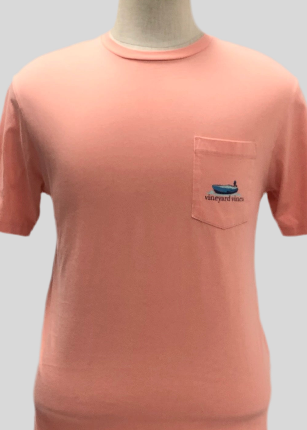 Camiseta cuello redondo Vineyard Vines 🐳 color rosado con Diseño de playero Talla Small