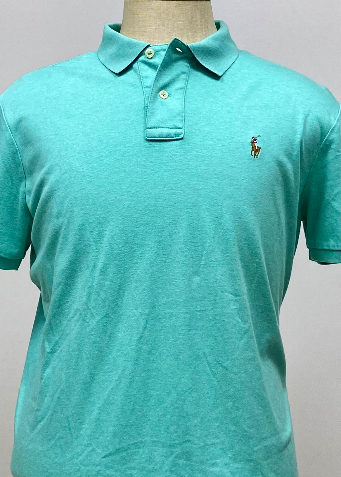 Camiseta Polo Ralph Lauren 🏇🏼 color turquesa Talla L Entalle Regular