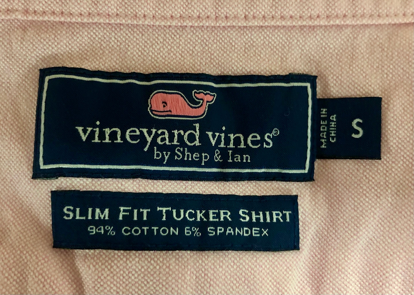 Camisa de botones Vineyard Vines 🐳 Oxford Color rosado claro Talla S Entalle Slim Fit (ver descripción)