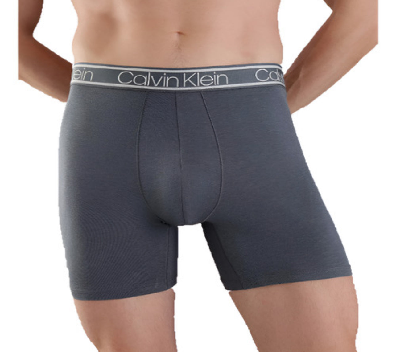Boxer Briefs Calvin Klein de Microfibra - Tela ligera en color gris en Talla L