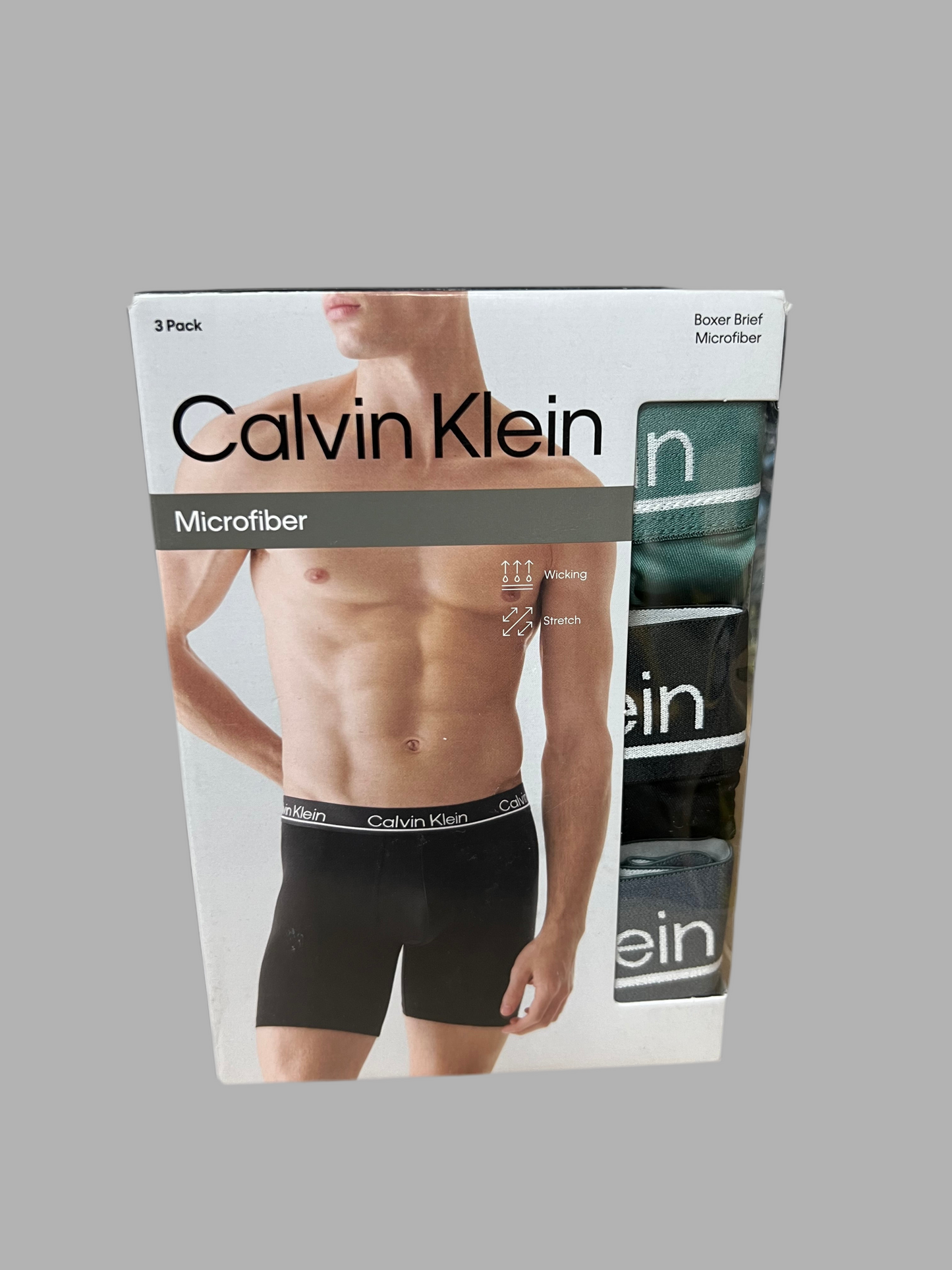 Paquete de 3 Calzoncillos tipo Boxer Calvin Klein de Microfibra - Tela ligera en Talla XL