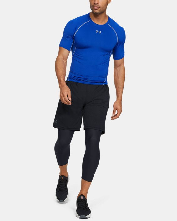 Mallas de entrenamiento Under Armour 🏋🏽 Pro Dri-FIT 3/4 para hombre en Color Negro y cintura gris Talla M