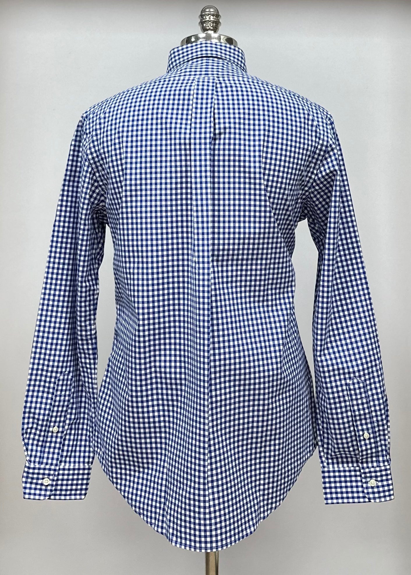 Camisa Polo Ralph Lauren 🏇🏼 con patrón de cuadros gingham azul y blanco Talla M Entalle Clásico