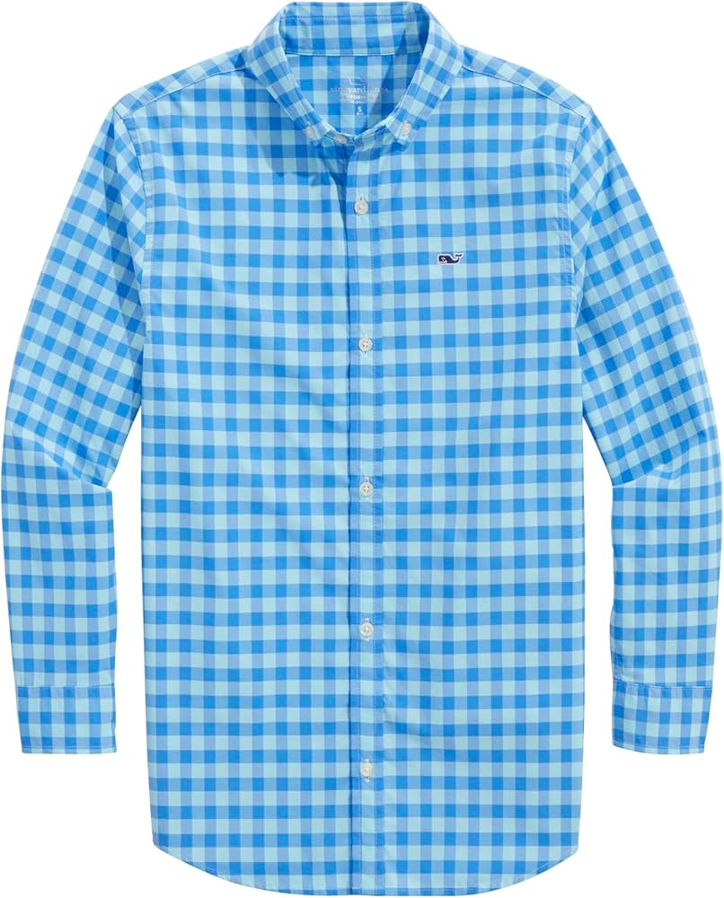 Camisa de botones Vineyard Vines 🐳 de cuadros en color turquesa y celeste Talla XL Entalle Slim Fit