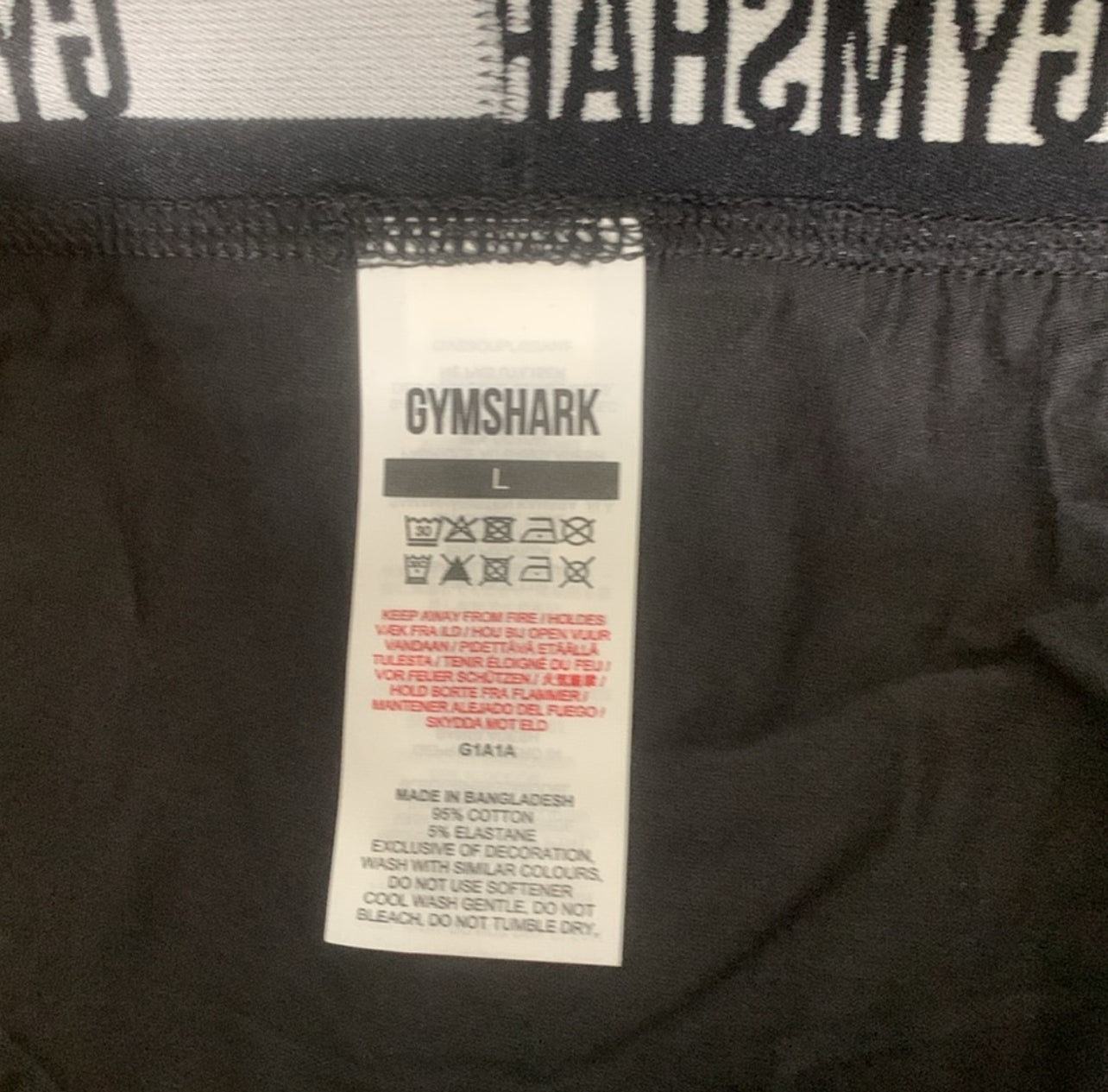 Paquete de 2 Boxers Briefs Gymshark 🏋🏽 Tela de algodón stretch color negro Talla L