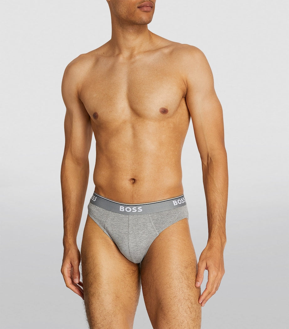 Paquete de 3 Calzoncillos a la cintura Hugo Boss 🇩🇪 - Tela algodon stretch en color negro y gris Talla S