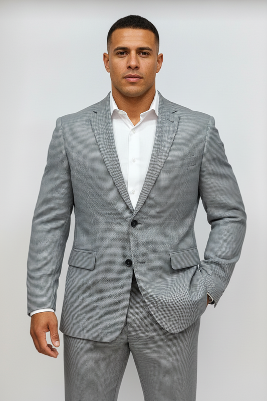 Chaqueta Blazer Tommy Hilfiger 🇺🇸 de corte regular en tonos blancos y grises Talla Large (40R)