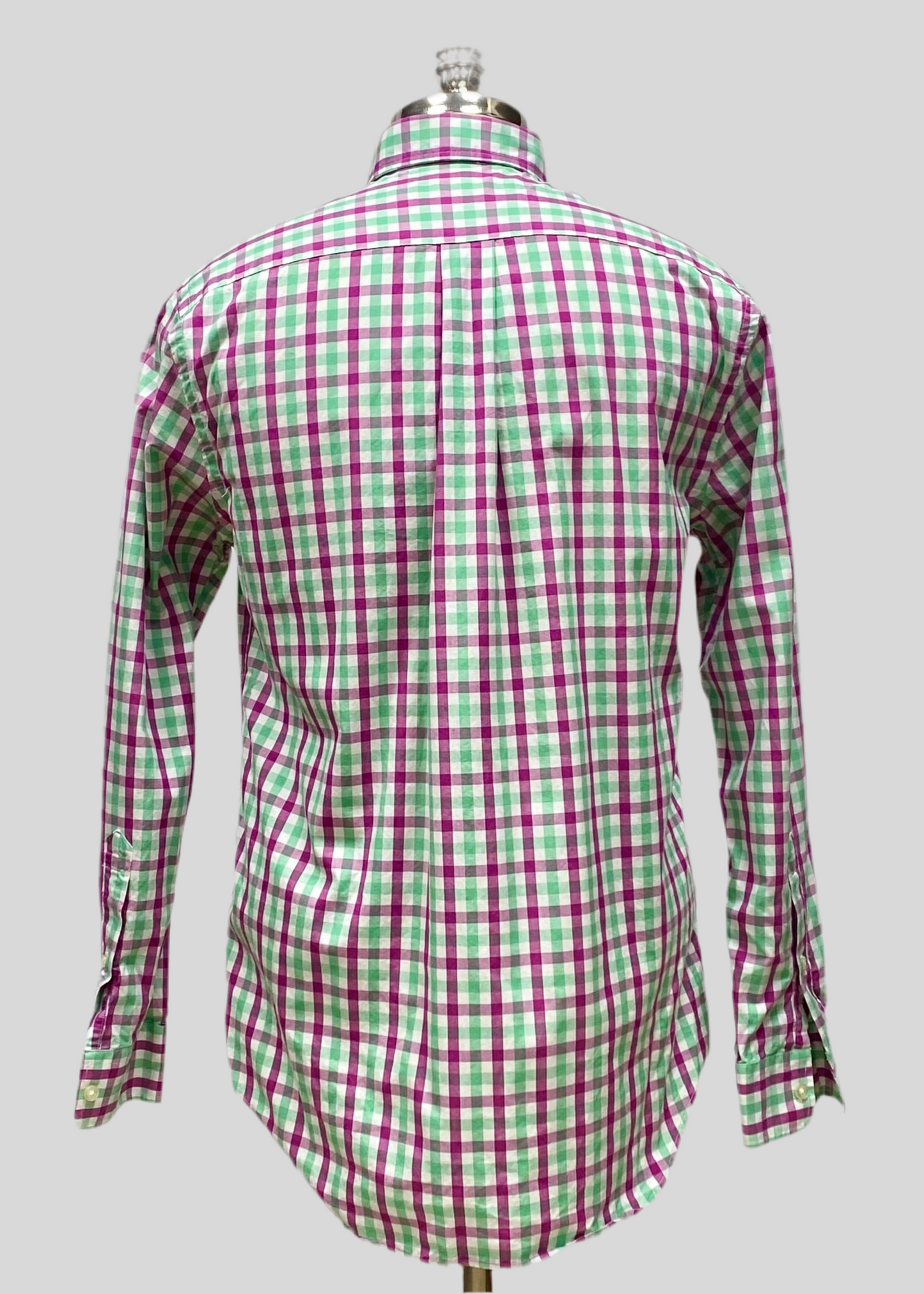 Camisa de botones Vineyard Vines 🐳 color blanco de cuadros en color rosado y verde Talla M Entalle Slim Fit