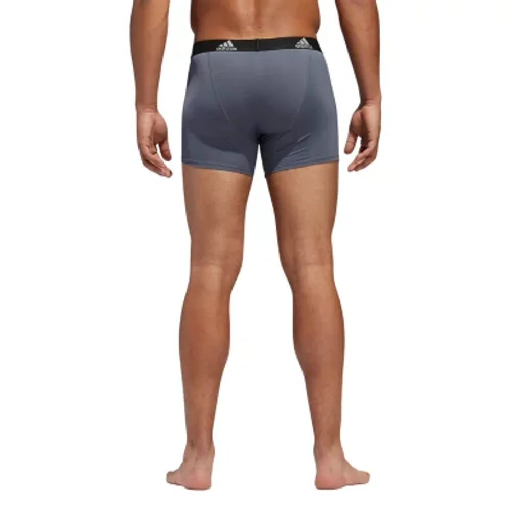 Combo de 3 Boxers Briefs Adidas Tela Performance color Negro y gris Talla XL