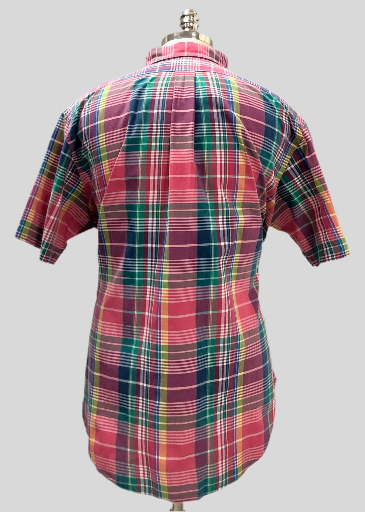 Camisa Polo Ralph Lauren 🏇🏼 con patron de cuadros tartan en rojo, azul y verde Talla XL Entalle Clásico