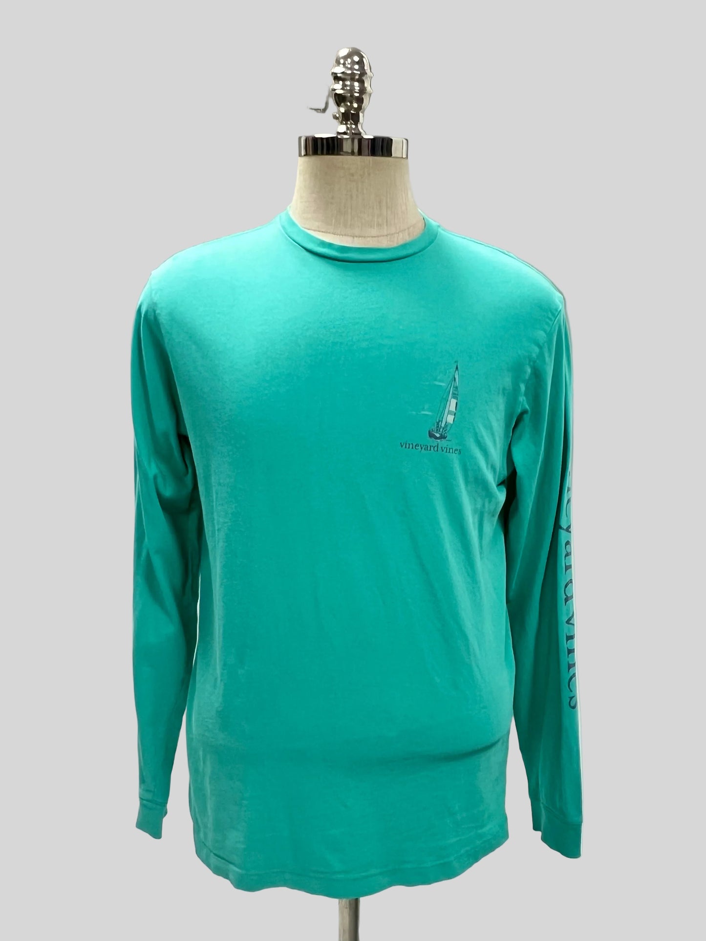 Camiseta cuello redondo Vineyard Vines 🐳 color turquesa con logo de velero Talla M (ver descripción)