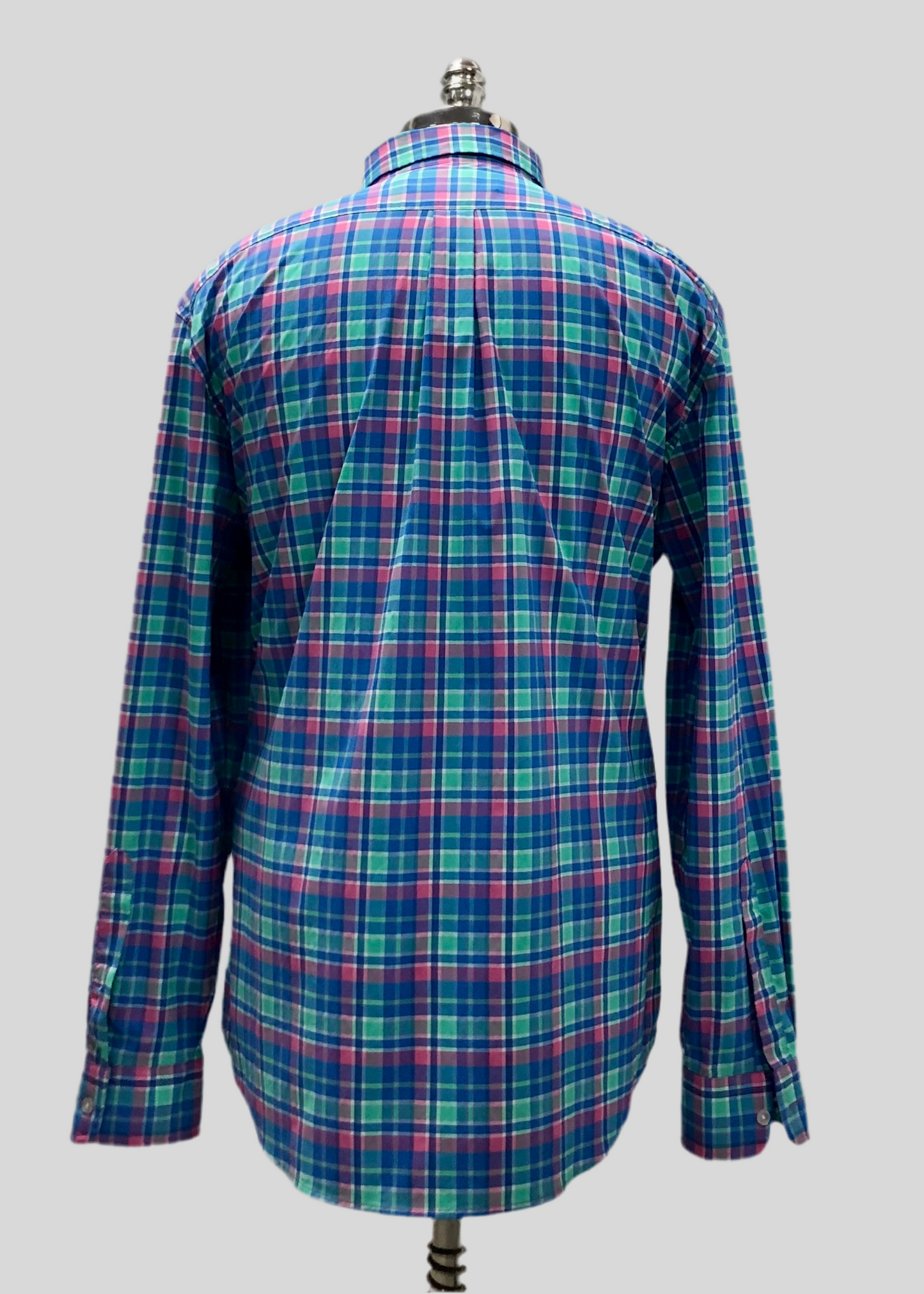 Camisa de botones Vineyard Vines 🐳 Performance con patrón de cuadros en color rosado, celeste y azul Talla XL Entalle Regular