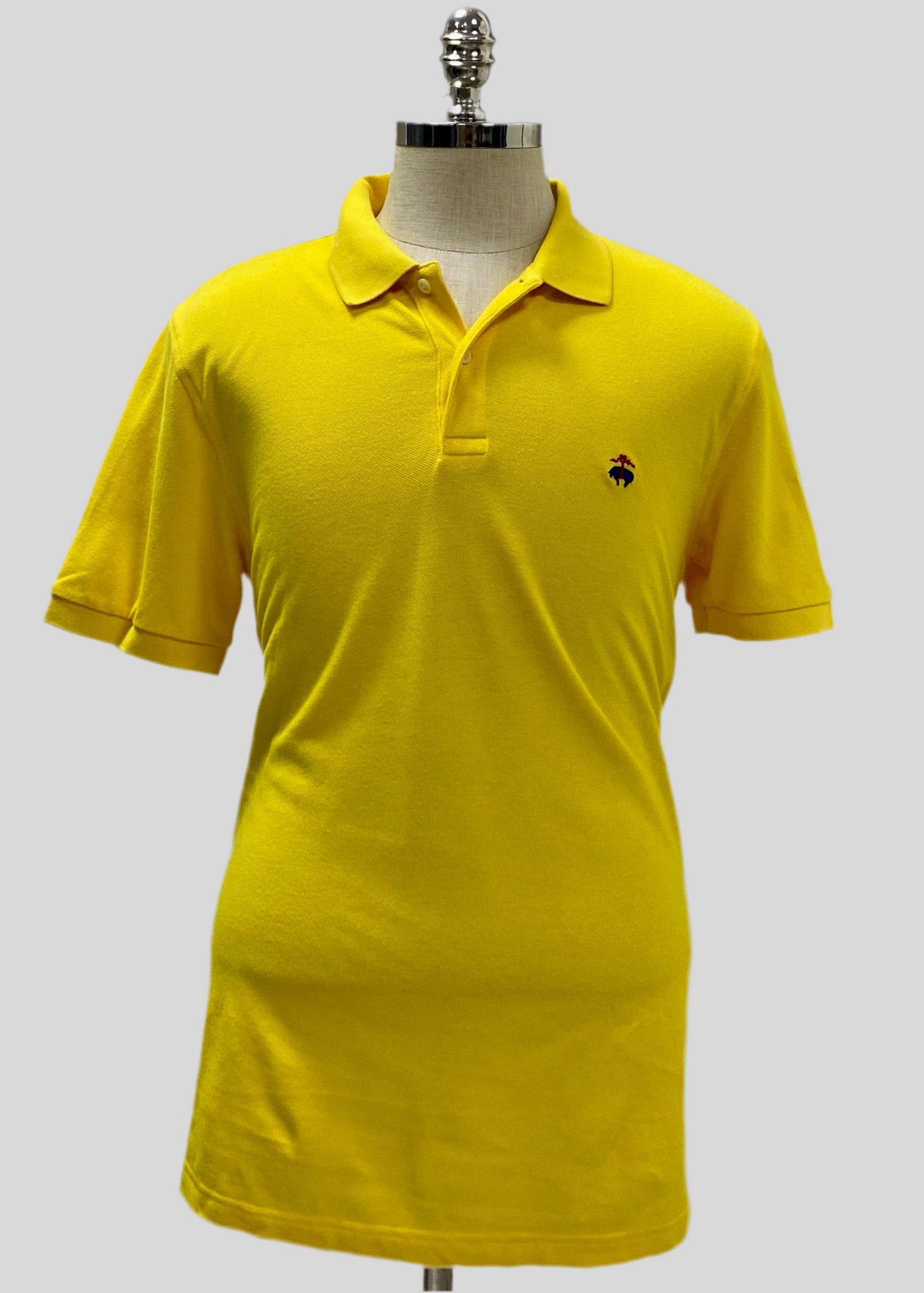 Camiseta Polo Brooks Brothers 🐑 color amarillo intenso Talla L Entalle Slim Fit