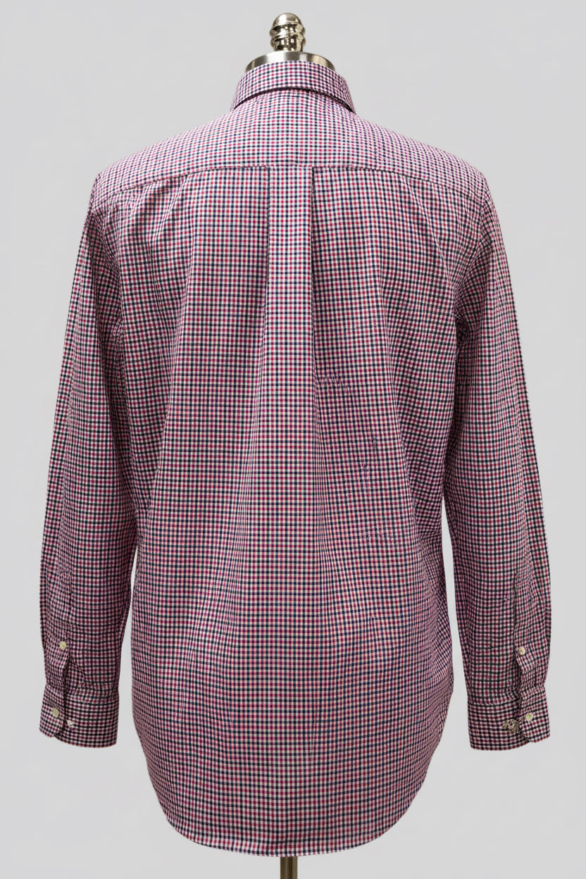 Camisa de botones Polo Ralph Lauren 🏇🏼 con patron de cuadros en color rojo, azul navy y blanco Talla L Entalle Regular