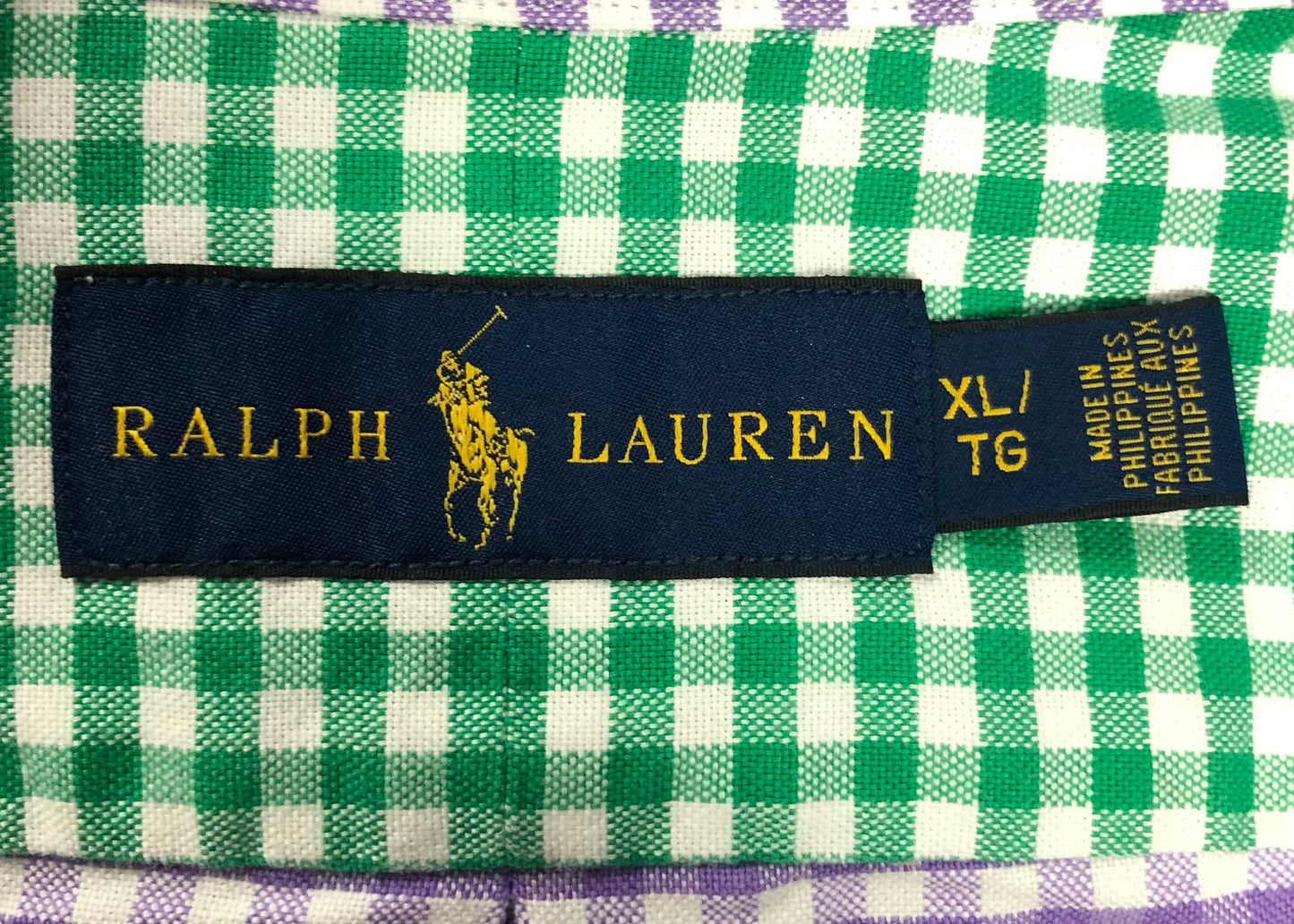 Camisa de botones Polo Ralph Lauren 🏇🏼 Oxford de cuadros gingham multicolor Talla XL Entalle Regular