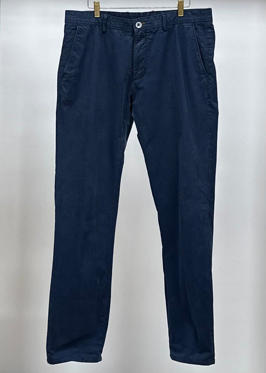 Pantalon casual Massimo Dutti color Azul Navy Talla 32 Corte Slim Fit