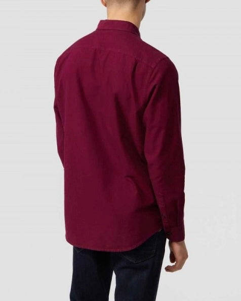 Camisa de botones Psycho Bunny 🐰  Oxford Color rojo oscuro con logo tradicional Talla M Entalle Regular