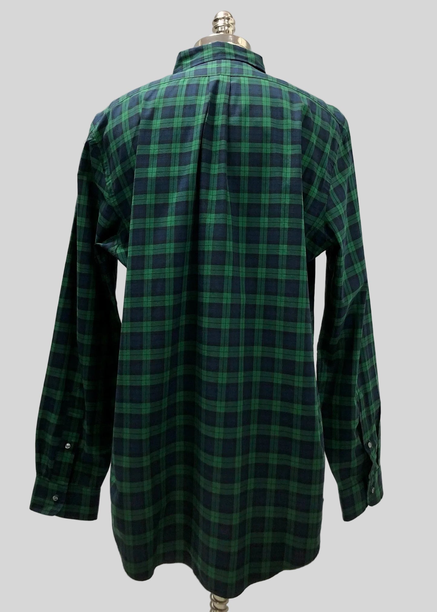 Camisa Polo Ralph Lauren 🏇🏼 de cuadros verde oscuro y azul navy Talla XL Entalle Clásico