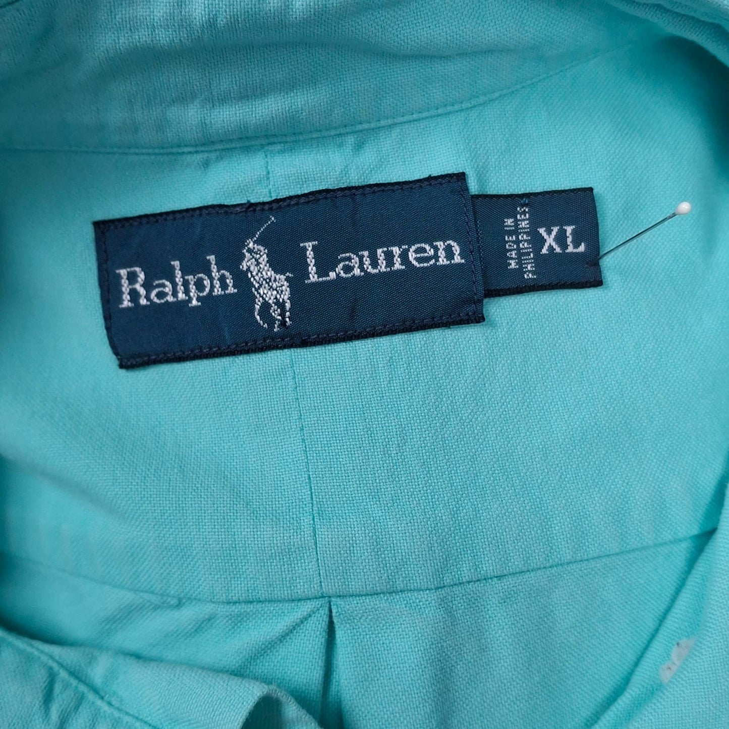 Camisa de botones Polo Ralph Lauren 🏇🏼 Oxford en color turquesa Talla XL Entalle Regular (ver descripción)