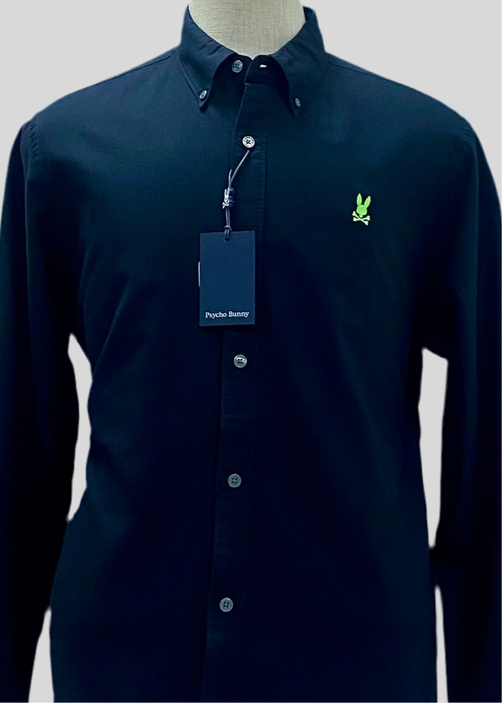 Camisa de botones Psycho Bunny 🐰  Oxford Color negro con logo tradicional Talla L y XL Entalle Regular