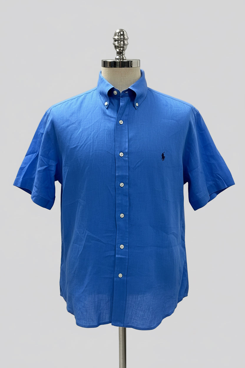 Camisa de botones Polo Ralph Lauren 🏇🏼 De lino en color azul navy Talla XL Entalle Clásico