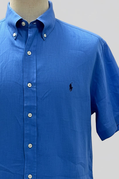 Camisa de botones Polo Ralph Lauren 🏇🏼 De lino en color azul navy Talla XL Entalle Clásico