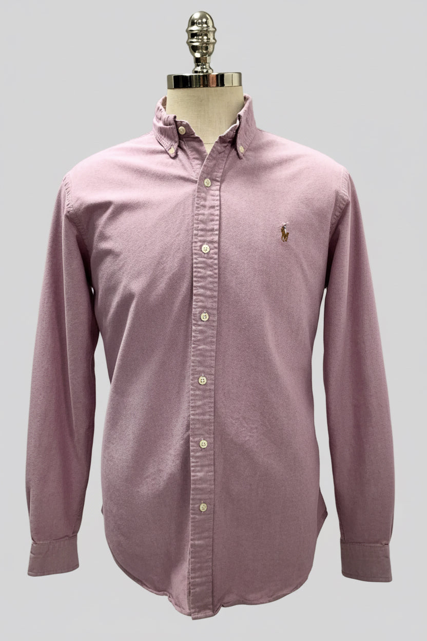 Camisa de botones Polo Ralph Lauren 🏇🏼 Oxford en color rosado oscuro Talla L Entalle Clásico
