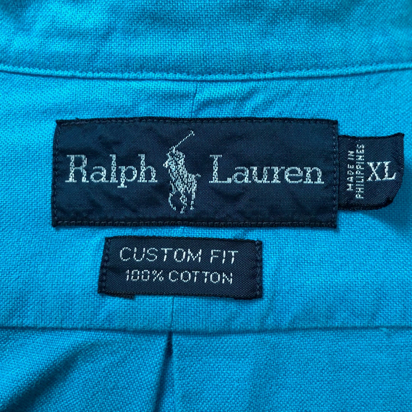 Camisa de botones Polo Ralph Lauren 🏇🏼 Oxford en color turquesa Talla XL Entalle Custom (ver descripción)