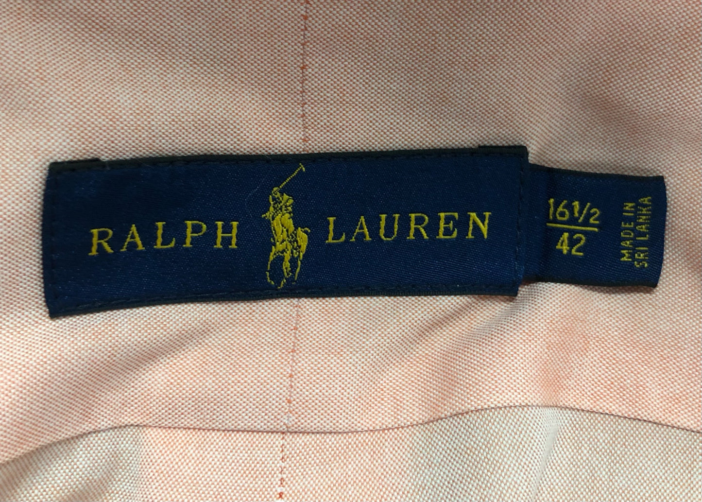 Camisa de botones Polo Ralph Lauren 🏇🏼 Oxford en color salmon Talla L Entalle Regular