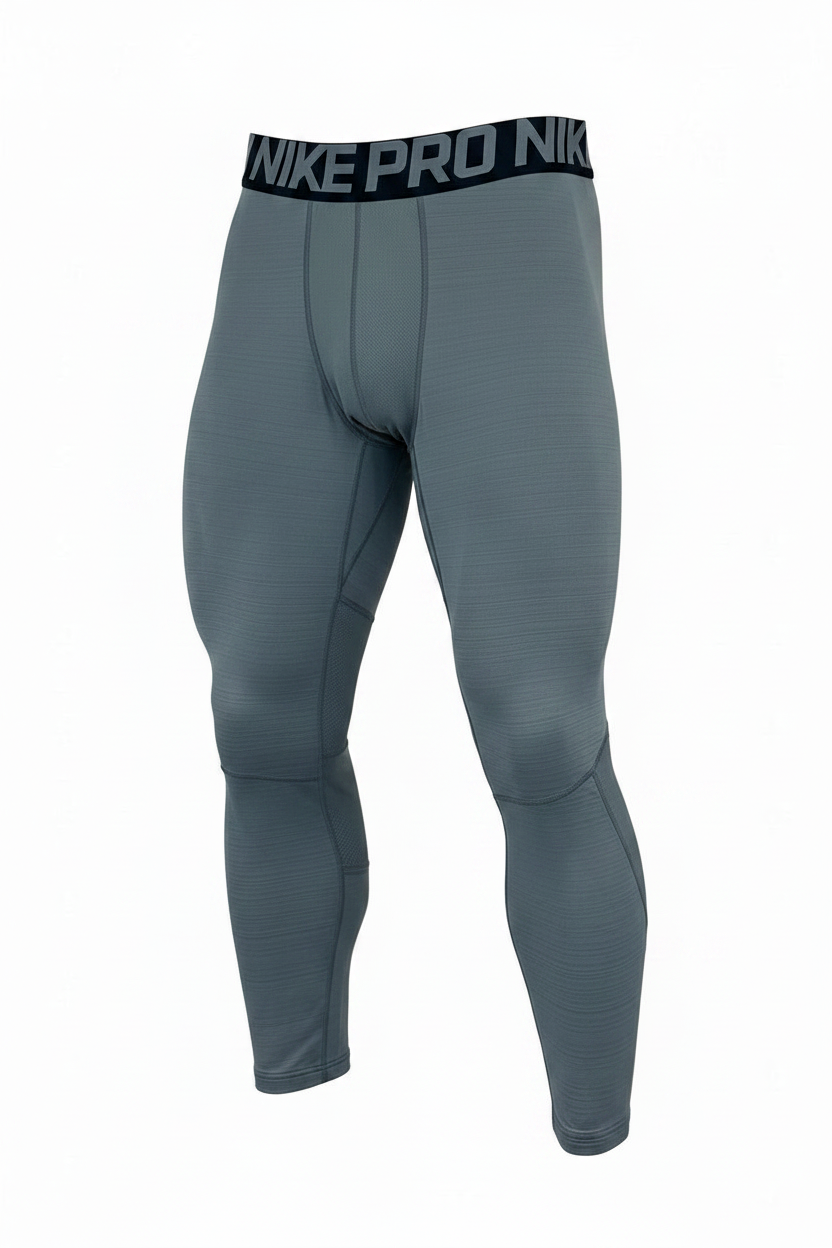 Malla de entrenamiento licra Nike ✔️ Pro Dri-FIT para hombre en Color gris cintura negro Talla XL