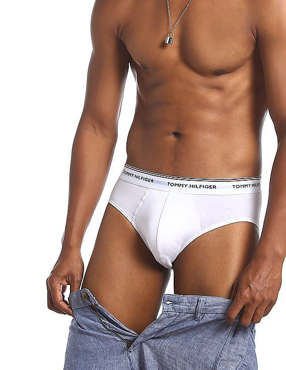 Paquete de 3 Calzoncillos a la cintura Tommy Hilfiger - Tela de algodon en color blanco Talla XL