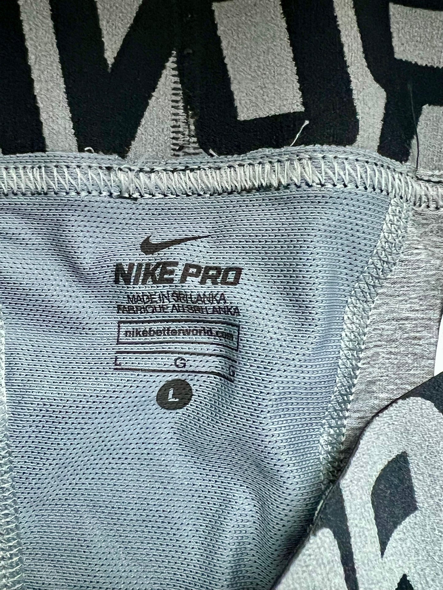 Malla de entrenamiento licra Nike ✔️ Pro Dri-FIT de 3/4 de largo para hombre en Color gris y cintura en negro Talla L