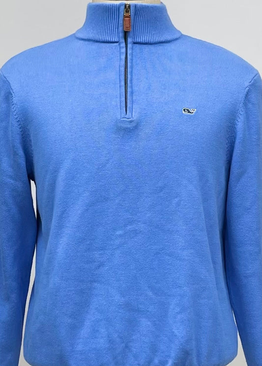 Sueter Jersey Vineyard Vines 🐳 color azul con logo azul navy Tela algodón Pima Talla S