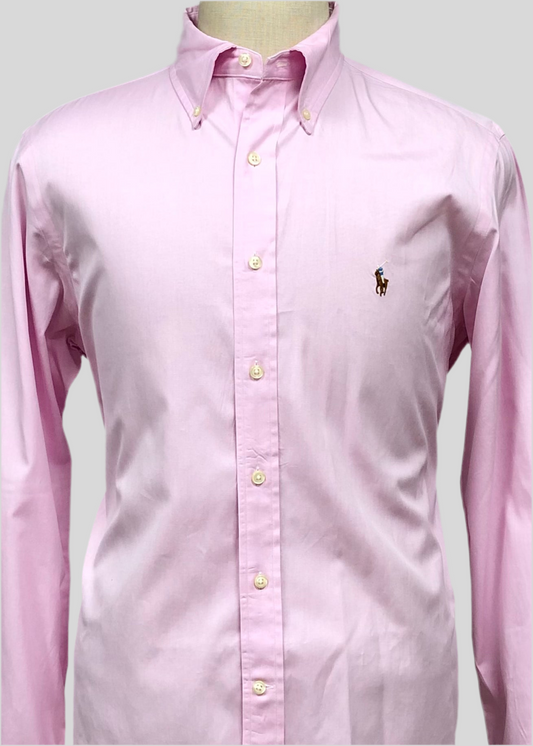 Camisa de botones Polo Ralph Lauren 🏇🏼 en color rosado claro Talla L Entalle Regular (ver descripción)