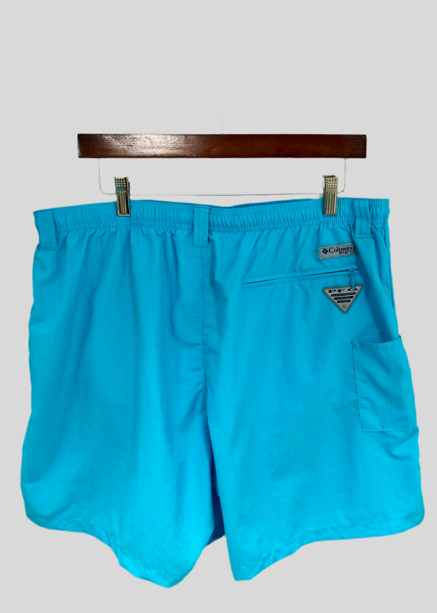 Short de baño Columbia, color turquesa, talla L y XXL