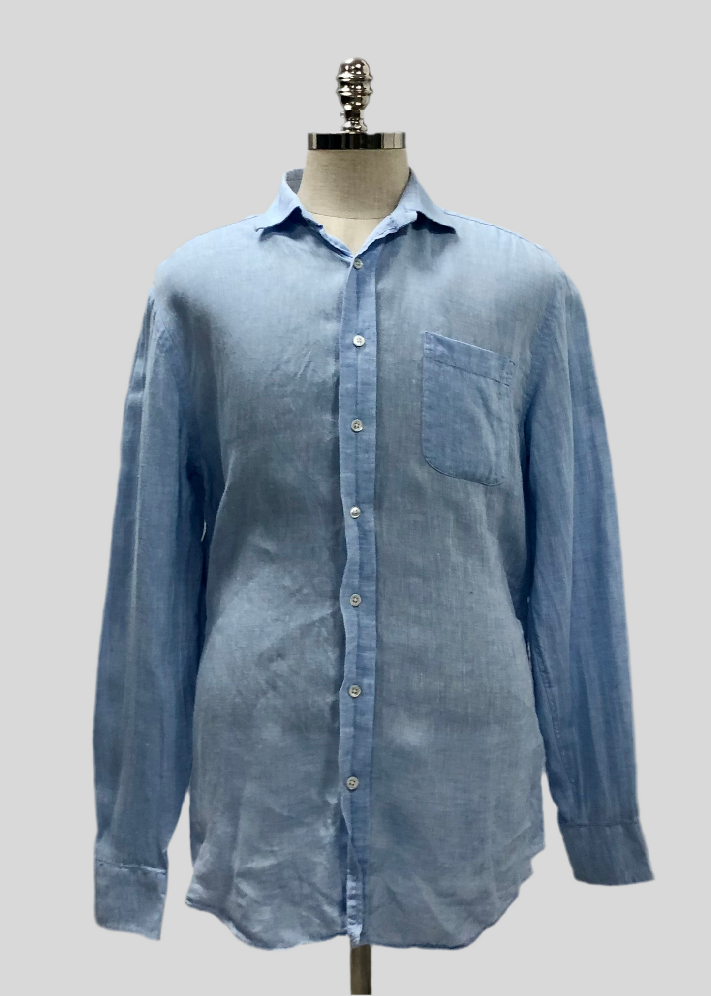 Camisa de cuadros Vineyard Vines 🐳 de lino en color celeste claro Talla L Entalle Regular