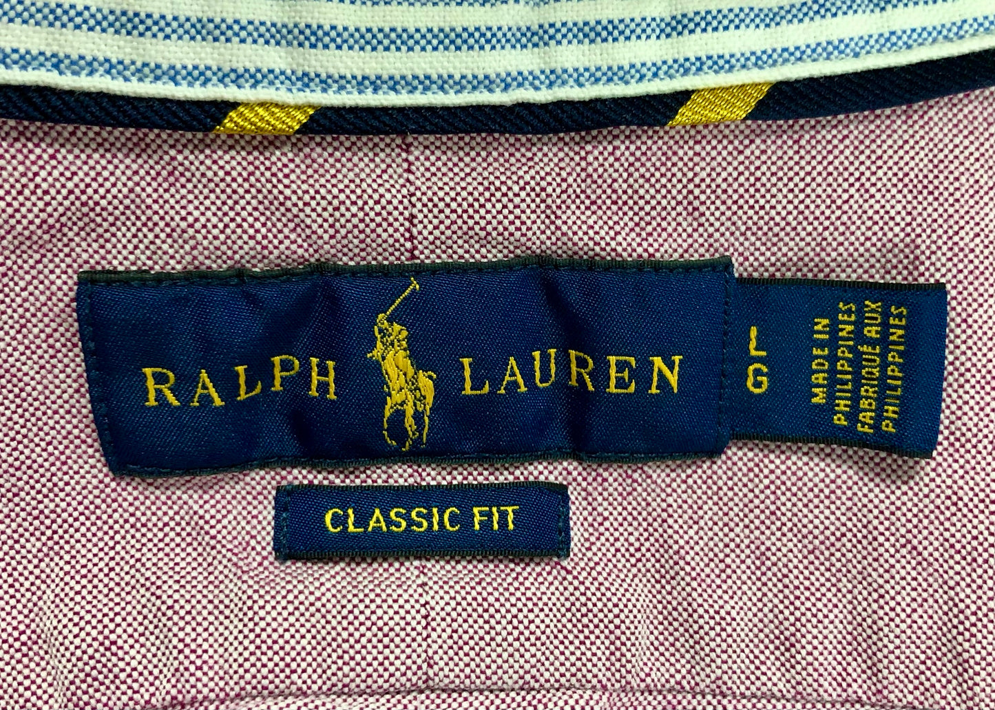 Camisa de botones Polo Ralph Lauren 🏇🏼 Oxford en color rosado oscuro Talla L Entalle Clásico